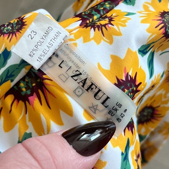 High-Cut Tie-Front Sunflower Bikini - Picture 4 of 4